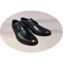 Klasyczne skórzane półbuty czarne tęg G nr.44