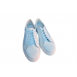 skórzane półbuty sportowe Moskała białe tęg G nr.42