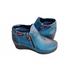 Botki popielate skórzane obc.4cm nr.37