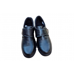 Botki Czarne skórzane obc.4cm nr.37