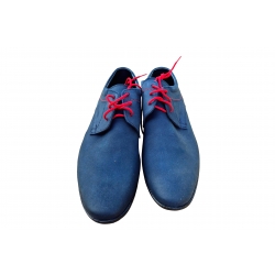 Eleganckie skórzane półbuty niebieskie tęg G nr.38