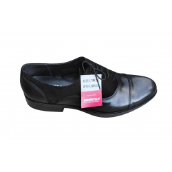 Skórzane półbuty Moskała czarne męskie nr 43