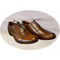 Męskie skórzane półbuty brązowe tęg G nr.39