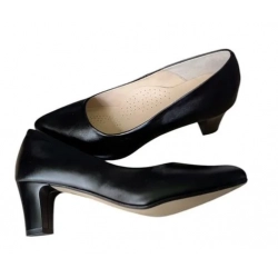 SKÓRZANE czółenko czarne na szerszą stopę tęg G1/2 NR 43,5