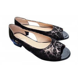 Filipczyk szerokie czarne sandały obc.2 cm nr.38