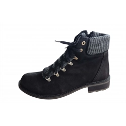 Botki damskie ze skóry czarne obc.3cm nr.38