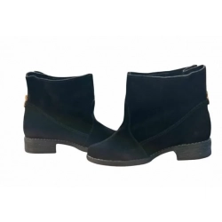 Skórzane  botki na bardzo szeroką stopę i łydkę teg H  NR 38