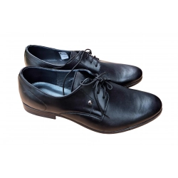 Eleganckie skórzane półbuty czarne tęg G nr.42