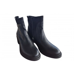 Botki damskie ze skóry czarny obc.6cm nr.37