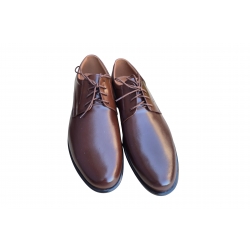 Eleganckie skórzane półbuty Moskała brązowe tęg G nr.40