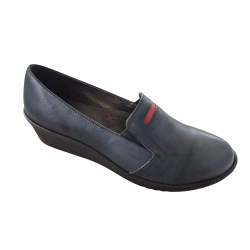 Czółenka damskie ze skóry popielate obc.4cm nr.40