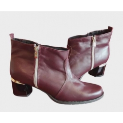SKÓRZANE BOTKI szerokie tęgośc H OBCAS 5,5 CM 41