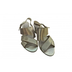 Sandały damskie ze skóry beż nr.37 obc.7