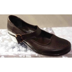 Czółenka damskie BRĄZ  KLAMRA obcas 4,5 cm nr.37