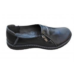 Damskie półbuty wsuwane czarne tęg. G obc.2cm nr 36