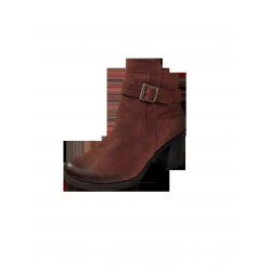 Botki skórzane bordo obcas 4 cm nr.37