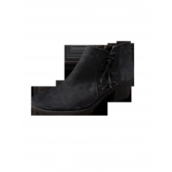Botki skórzane granatowe słupek obcas 4,8 cm nr.37
