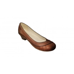 Czółenka damskie brąz obcas 4,5cm nr.38