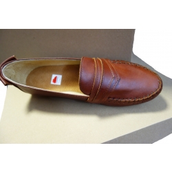 Mokasyny damskie brąz koturn 2,5cm nr.39