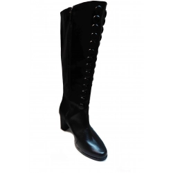 Skórzane  kozaki  szeroka cholewka obwód 46 cm nr37