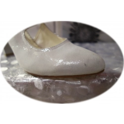 Sandały damskie srebrne obcas 7,5 cm 37