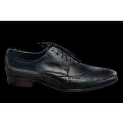 Męskie skórzane czarne półbuty tęg G nr.41