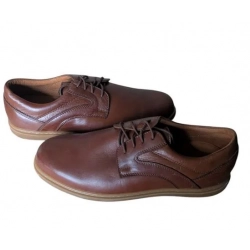 PÓŁBUTY skóra  męskie szersze  w palcach brąz 41