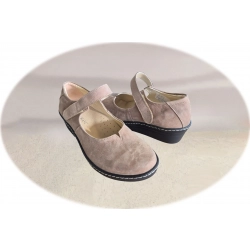 Czółenka damskie ze skóry capucino obc.5 cm nr.37