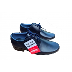 skórzane półbuty Moskała dziecięce granatowe tęg G nr.32