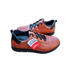 Skórzane półbuty Moskała brązowe tęg G nr.43