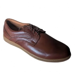 PÓŁBUTY skóra  męskie szersze  w palcach brąz 41