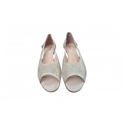 Filipczyk szerokie beżowe sandały obc.2 cm nr.40