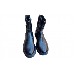 Botki czarne skórzane obc.4cm nr.37