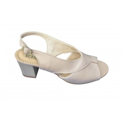 Sandały damskie ze skóry cappuccino nr.37 obc.6