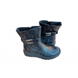 Botki czarne skórzane obc.4cm nr.37