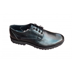 Skórzane półbuty Moskała czarne męskie nr 42