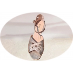 Filipczyk Szersze sandały złote skóra ob.5cm nr.37