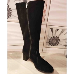 KOZAKI ZAMSZOWE szeroka cholewka az 47  obcas 6 CM  39