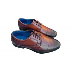 Eleganckie skórzane półbuty Moskała brązowe tęg G nr.42