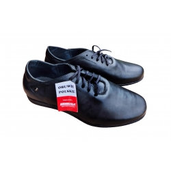 Eleganckie skórzane półbuty Moskała czarne tęg G nr.43
