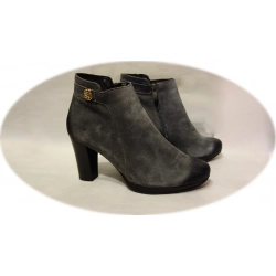 Botki damskie w kolorze popielu obcas 8,5cm nr.39