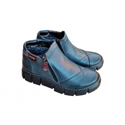 Botki popielate skórzane obc.4cm nr.37