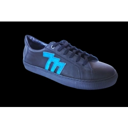 Skórzane buty sportowe niebieskie nr 41