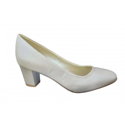 Czółenka damskie ze skóry cappucino obc.6cm nr.37