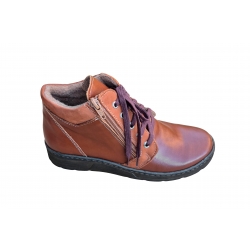 Botki brązowe skórzane obc.3cm nr.37