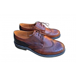 skórzane półbuty Moskała brązowe tęg G nr.41