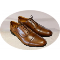 Klasyczne Skórzane półbuty brązowe tęg G nr.40