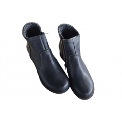 Botki damskie ze skóry popiel obc.4,5 cm nr.42