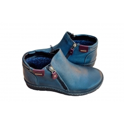 Botki popielate skórzane obc.3cm nr.38