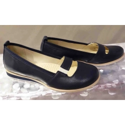 Czółenko baleriny damskie cgranat koturn 1 cm nr.36